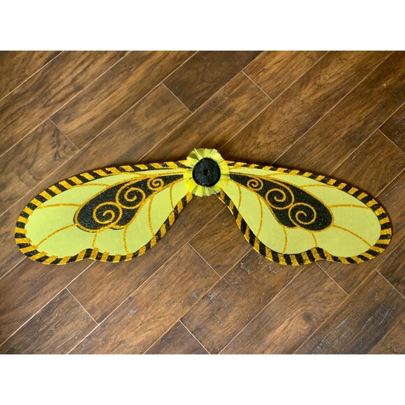 Leg Avenue Bumble Bee Halloween Costume Girls Child Leggings Wings Honey Purse M - Picture 7 of 16